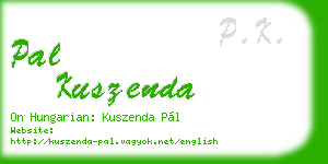 pal kuszenda business card